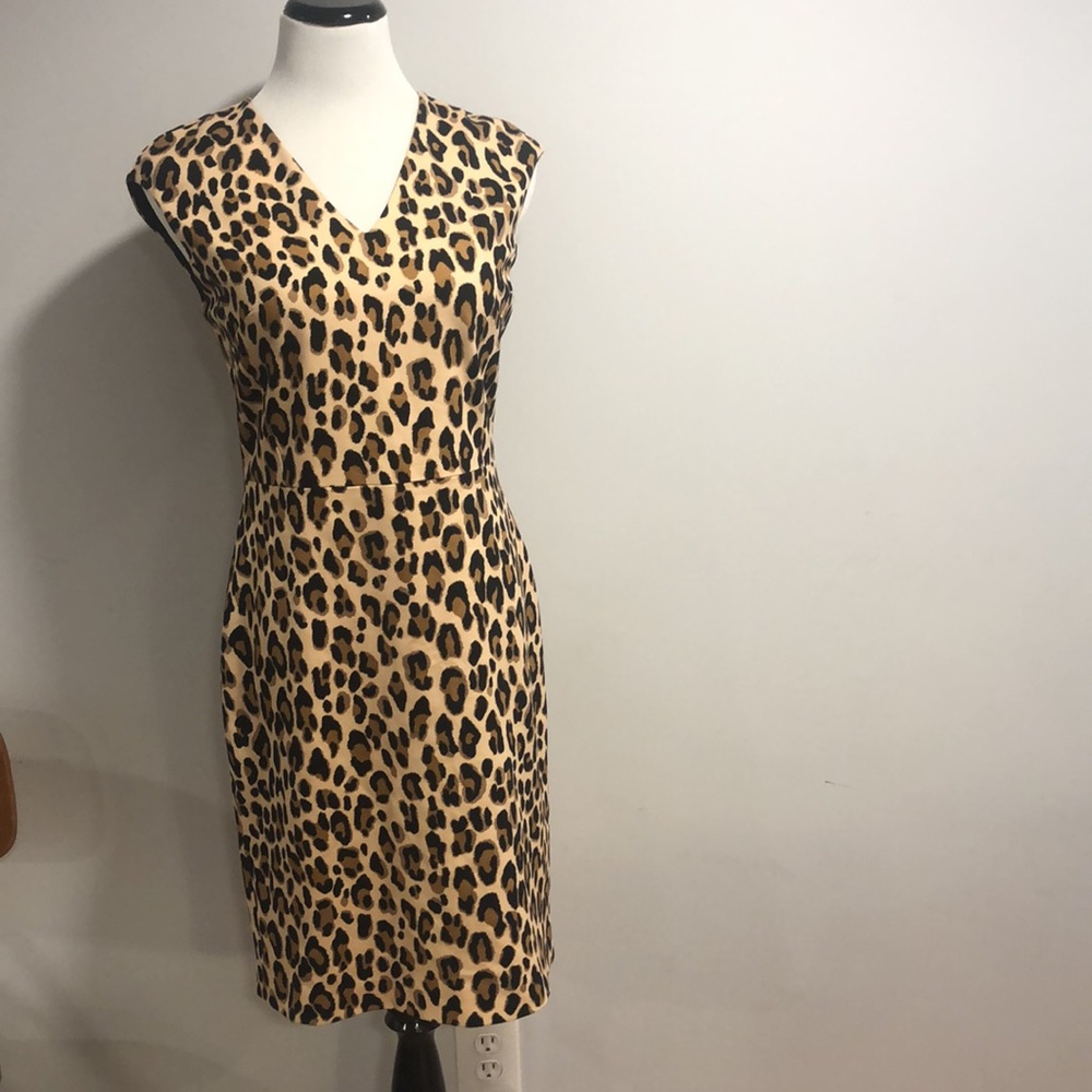 Escada Leopard Print Dress NWOT